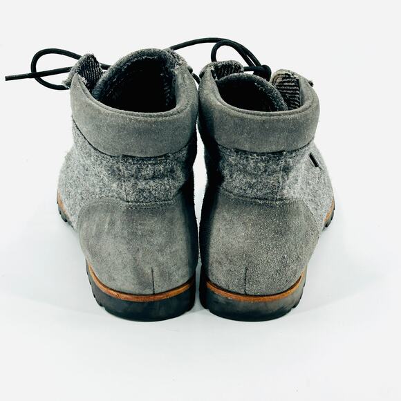 Woolrich x Portland Product Werks Gray Wool Suede Lace-Up Ankle Boots - Picture 7 of 10